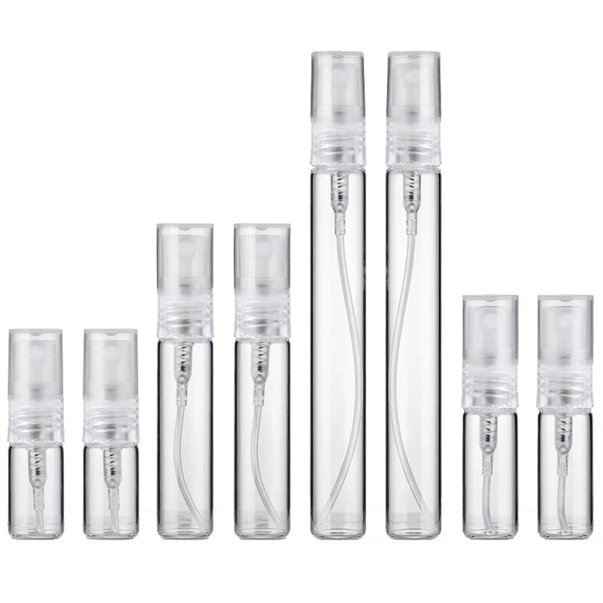 Perfume Fragrance Booster - 8PCS 10ml 5ml 3ml 2ml มินิแบบพกพาขวดน้ําหอมโปร่งใสแก้วตัวอย่างสเปรย์น้ําหอมขวดสําหรับเดินทาง