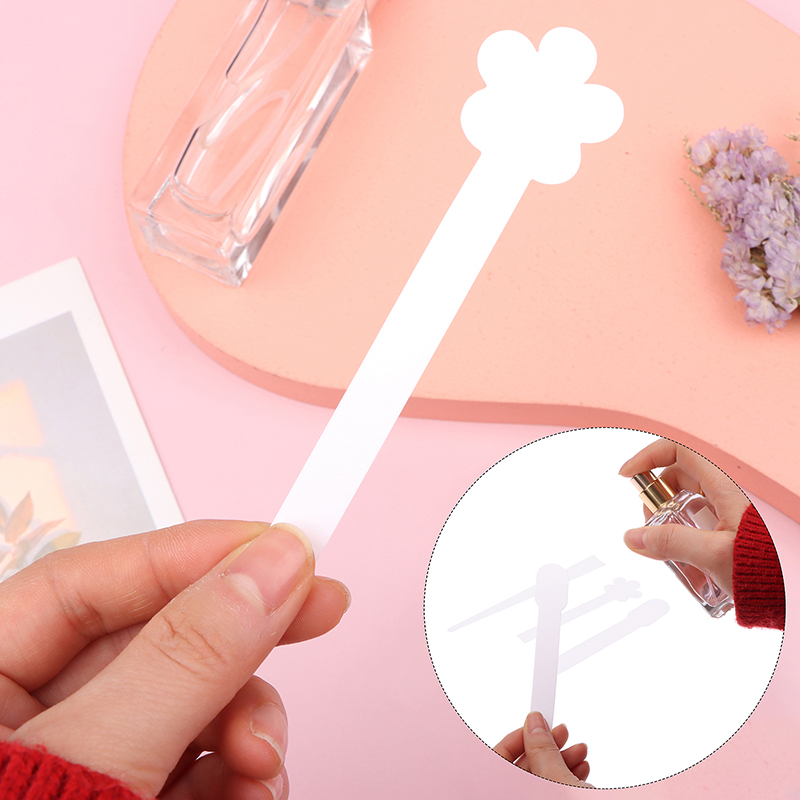 Perfume New Fragrance - ใหม่·100ชิ้น/ล็อต แถบกระดาษทดสอบน้ำหอมอโรม่าเธอราพี น้ำมันหอมระเหย รูปทรงดอกไม้·