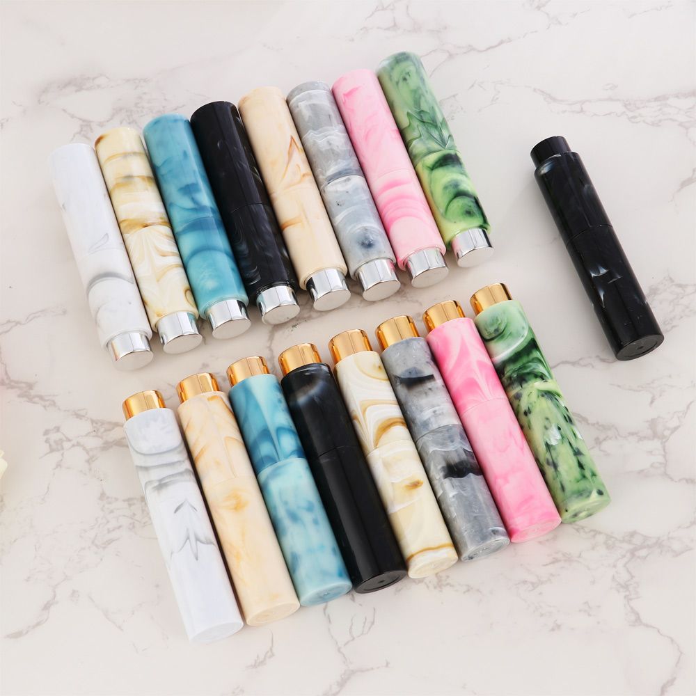 Perfume Fragrance Booster - ขวดฉีดน้ำหอมแบบเติมได้พกพาลายหินอ่อนขนาด10มล. ขวดสเปรย์น้ำหอมขนาดเล็กสำหรับเดินทาง