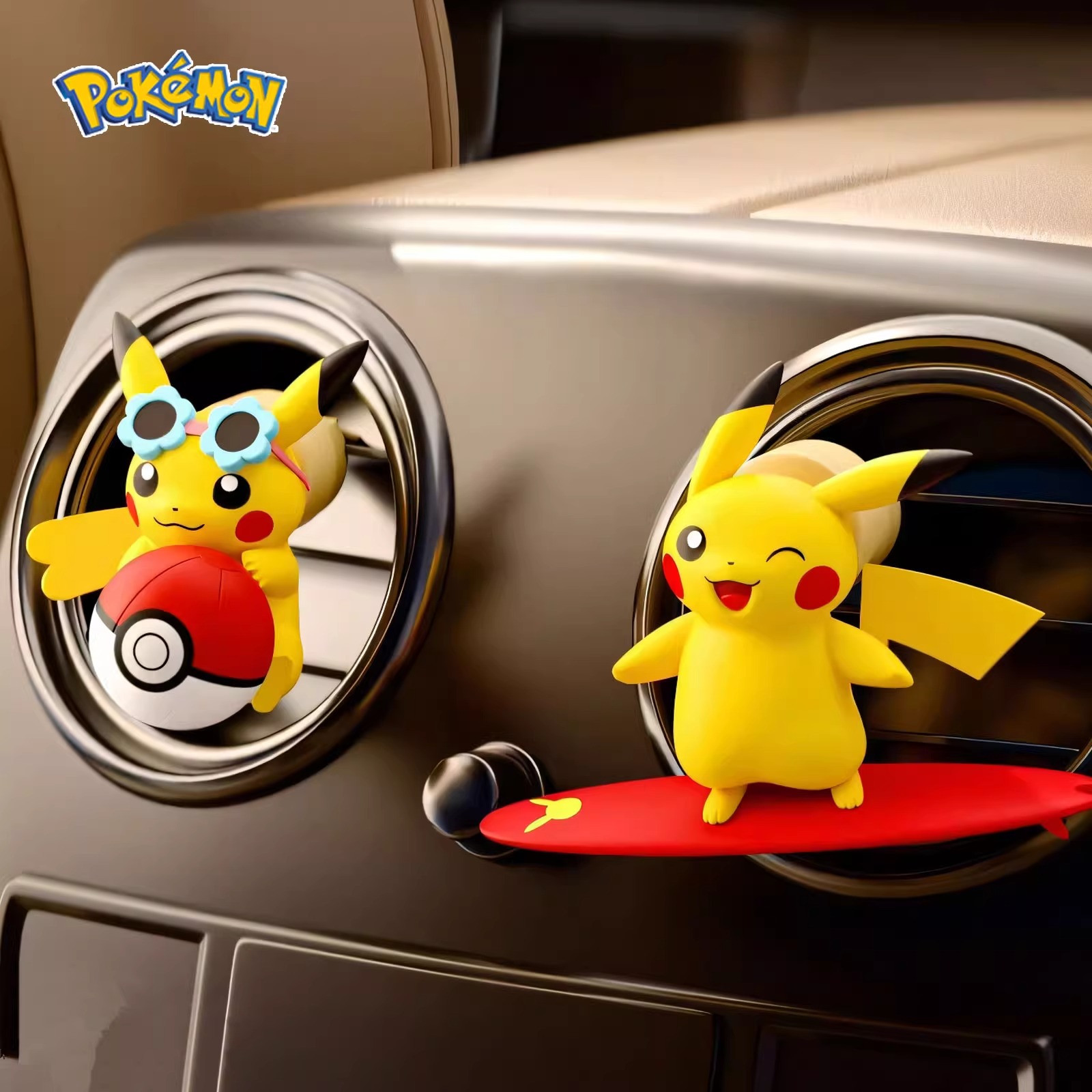 Fragrance Perfume Car - อะนิเมะ Pokemon Pikachu Action Figure น้ําหอมกลิ่นจัดแต่งทรงผม