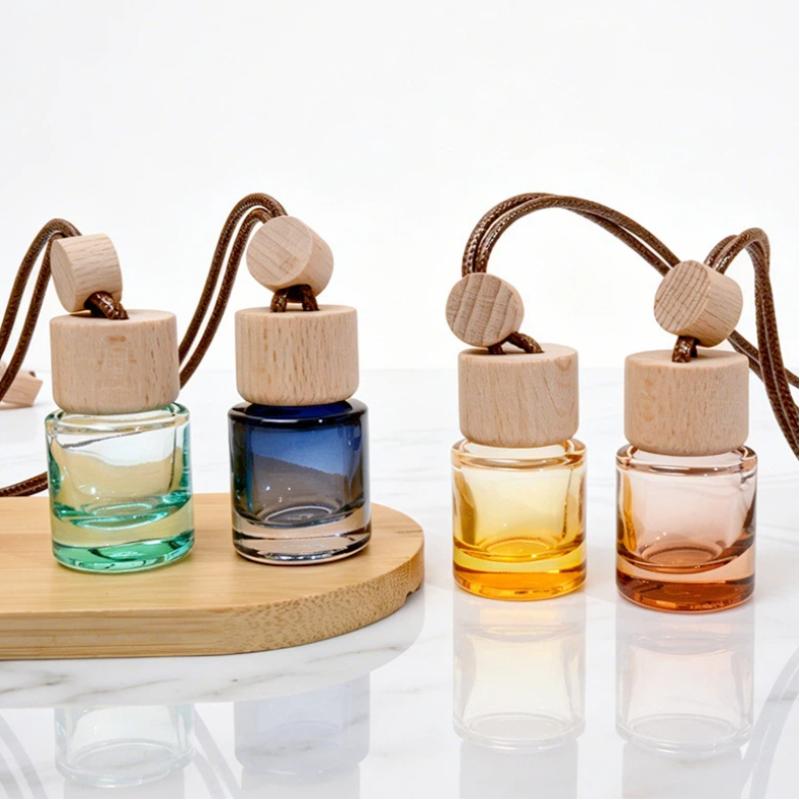 Fragrance Perfume Car - ขวดน้ำมันหอมระเหยแบบจี้กลมขนาดเล็ก สำหรับปรับอากาศในรถยนต์ น้ำหอมตกแต่ง