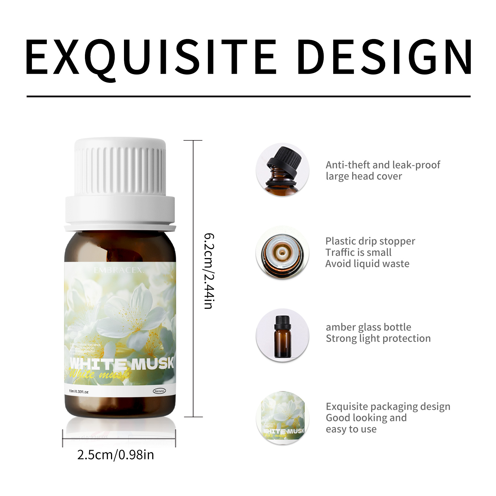 น้ำมันไวท์มัสค์ 10 มล. น้ำมันโ - Musk White Oil บทวิจารณ์และราคา
